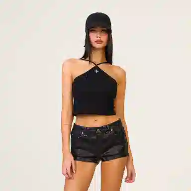 SMFK Cross Chain Badge Cap Wild Black