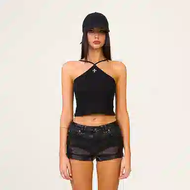 SMFK Cross Chain Badge Cap Wild Black