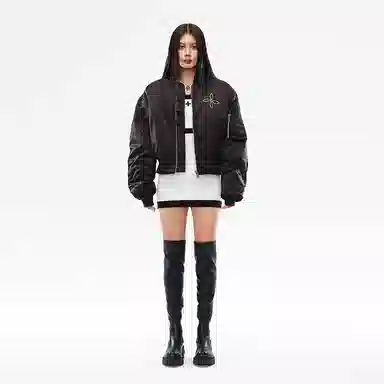 SMFK x Wonderland Bomber Jacket Midnight Black
