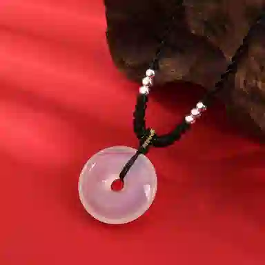 【高品质|顺遂圆满】 老凤祥 圆满平安扣   新中式国潮 平安顺心 福气满满  时尚轻奢小众简约高级感#好运 玉髓 玉石项链 男女同款情侣款