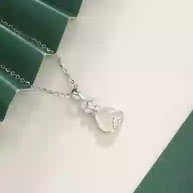 老凤祥 福运银辉 新中式国潮精致银辉闪烁 福运连连吉祥如意 优雅高贵大气轻奢唯美锁骨链好运 玉髓 项链 女款