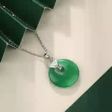 老凤祥 如意平安新中式国潮古典风吉祥如意一帆风顺平安富贵 高雅设计轻奢百搭#好运 玉髓 项链 女款