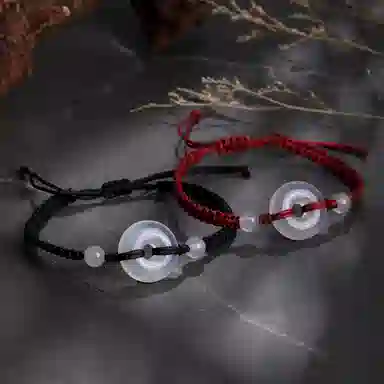 【福运双至】 老凤祥 平安扣转运珠 缠丝纹转运珠 新中式极细编织 简约高级感 吉祥轻奢小众 #好运 玉髓 手绳 男女同款情侣款