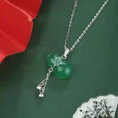 老凤祥 福禄流苏 新中式国潮轻奢大气 福禄招财进宝 小众简约高级感好运 玉髓 项链 女款