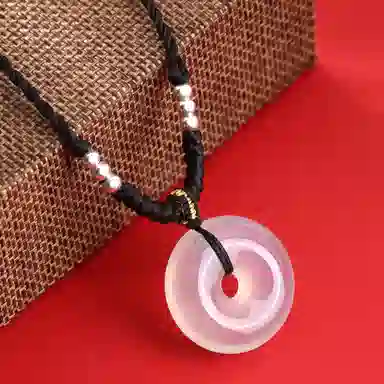 【高品质|顺遂圆满】 老凤祥 圆满平安扣   新中式国潮 平安顺心 福气满满  时尚轻奢小众简约高级感#好运 玉髓 玉石项链 男女同款情侣款