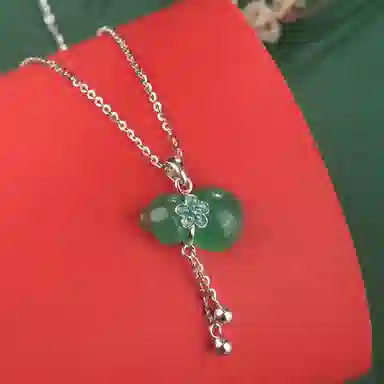 老凤祥 福禄流苏 新中式国潮轻奢大气 福禄招财进宝 小众简约高级感好运 玉髓 项链 女款