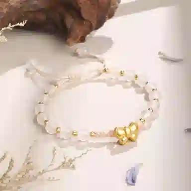 【在逃公主】 老凤祥 蝴蝶结 精致甜美唯美轻奢优雅小众浪漫年轻气质时尚大气高级小香风转运招财设计#好运 足金 按克计价 黄金手链 女款