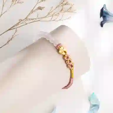 【心想事成】 老凤祥 好运四叶草手饰 新中式国风国潮精致唯美轻奢大气甜美温柔优雅高贵气质设计高级#好运 足金 按克计价 黄金手链 女款