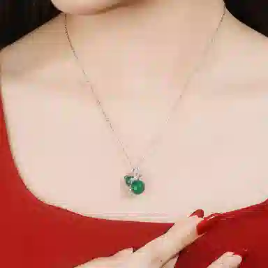 老凤祥 葫芦福韵 中式古典古韵精致唯美轻奢大气温柔高级感时尚经典设计 福禄双全聚宝本命年转运#好运天然 玉髓 项链 女款