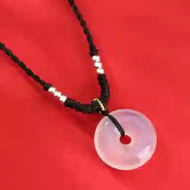 【高品质|顺遂圆满】 老凤祥 圆满平安扣   新中式国潮 平安顺心 福气满满  时尚轻奢小众简约高级感#好运 玉髓 玉石项链 男女同款情侣款