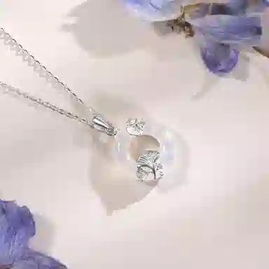 【高品质|足银|甄选冰透】  老凤祥 三生有杏平安扣 轻奢小众精致招财纳福高级感 女友恋爱百搭优雅气质锁骨链#好运天然 玉髓 项链 女款