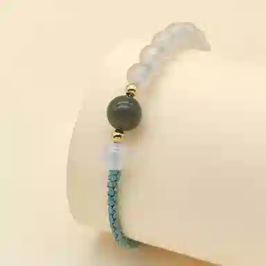 老凤祥 阳春白雪中式古典国潮风 极简百搭宫廷汉服旗袍 高级感简约风#好运 玉髓 手链 男女同款情侣款