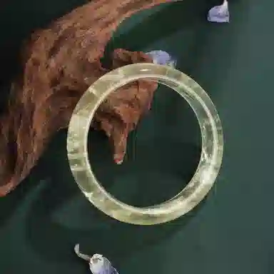 【高品质水晶】 老凤祥 招财转运透亮发晶金辉财运梦幻清透晶体 新中式国风典雅 简约大方高级感日常百搭#好运天然 黄水晶 手镯 女款