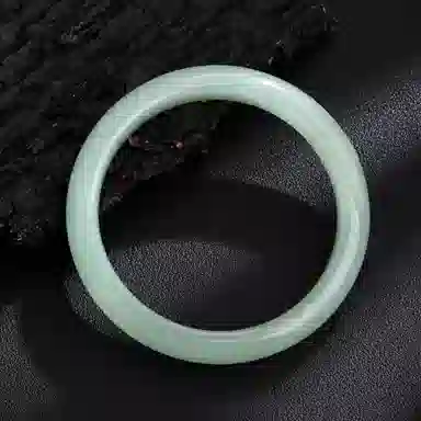 【纯净能量I赠转运手机贴】 老凤祥 东陵美玉 青杉黛绿国风经典江南 润透青提情湖水正圈镯 百搭高级感轻奢精致风天然 东陵玉 手镯 女款