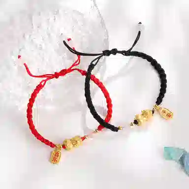 【岁岁平安】 老凤祥 貔貅宝宝 精致可爱唯美轻奢新中式国风国潮招财纳福吞金兽高级感设计#好运 足金 按克计价 黄金手链 男女同款情侣款