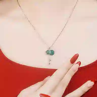 老凤祥 福禄流苏 新中式国潮轻奢大气 福禄招财进宝 小众简约高级感好运 玉髓 项链 女款