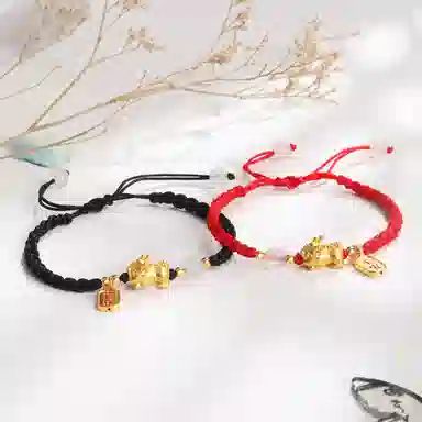 【岁岁平安】 老凤祥 貔貅宝宝 精致可爱唯美轻奢新中式国风国潮招财纳福吞金兽高级感设计#好运 足金 按克计价 黄金手链 男女同款情侣款