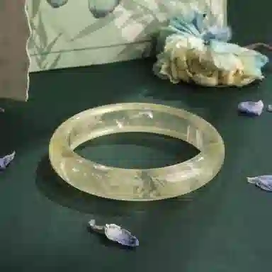 【高品质水晶】 老凤祥 招财转运透亮发晶金辉财运梦幻清透晶体 新中式国风典雅 简约大方高级感日常百搭#好运天然 黄水晶 手镯 女款