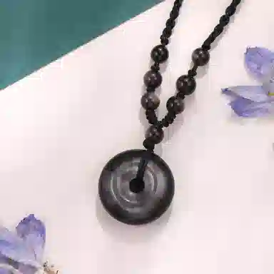 【圆满顺遂 】 老凤祥 新中式国潮 平安无事 岁岁安 轻奢小众时尚百搭高级感#好运 黑曜石 项链 男女同款情侣款