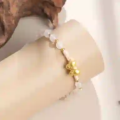 【在逃公主】 老凤祥 蝴蝶结 精致甜美唯美轻奢优雅小众浪漫年轻气质时尚大气高级小香风转运招财设计#好运 足金 按克计价 黄金手链 女款