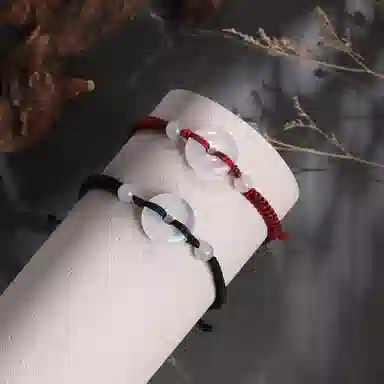 【福运双至】 老凤祥 平安扣转运珠 缠丝纹转运珠 新中式极细编织 简约高级感 吉祥轻奢小众 #好运 玉髓 手绳 男女同款情侣款