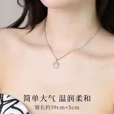 老银匠 延长链可调节 留光锁骨链 玛瑙 项链 女款