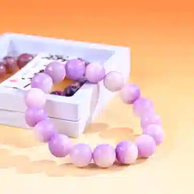 物㯖 国潮雕刻六字真言浅紫冰飘花佛珠招财纳福考试考研上岸绕指柔文艺民族风转运手持 好运 白玉菩提 手串 男女同款情侣款