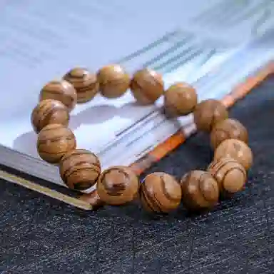 物㯖 国潮新中式文玩佛珠手链复古文艺民族风百搭纳福转运珠基础款单圈紫檀绿檀盘玩沉香木质念珠送礼盒 檀木 木作手串 男女同款情侣款