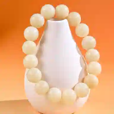 物㯖 国潮雕刻六字真言浅紫冰飘花佛珠招财纳福考试考研上岸绕指柔文艺民族风转运手持 好运 白玉菩提 手串 男女同款情侣款