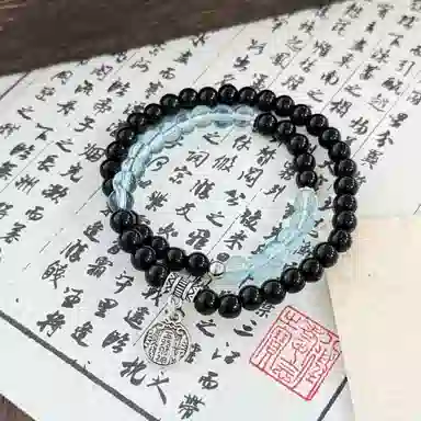 物㯖 国潮新中式八方来财财源广进节节高升轻奢小众禅意素雅清冷感精致冷淡风手持校园国潮穿搭#好运 黑檀 手串 男女同款情侣款