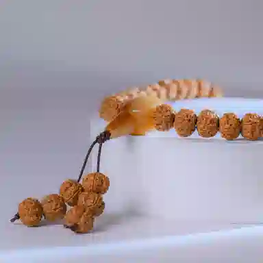 双龙纹树王爆肉原籽手串 新中式国潮风好运连连复古百搭文玩 金刚菩提 文玩手串 男女同款情侣款