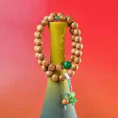 物㯖 八方来财诸事顺遂平安喜乐招财进宝国潮中式双圈文玩手链轻奢简约佛珠念珠考试上岸送礼盒#好运 奶香木 手串 男女同款情侣款