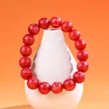 物㯖 国潮雕刻六字真言浅紫冰飘花佛珠招财纳福考试考研上岸绕指柔文艺民族风转运手持 好运 白玉菩提 手串 男女同款情侣款