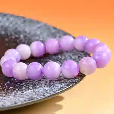 物㯖 国潮雕刻六字真言浅紫冰飘花佛珠招财纳福考试考研上岸绕指柔文艺民族风转运手持 好运 白玉菩提 手串 男女同款情侣款