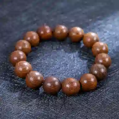 物㯖 国潮新中式文玩佛珠手链复古文艺民族风百搭纳福转运珠基础款单圈紫檀绿檀盘玩沉香木质念珠送礼盒 檀木 木作手串 男女同款情侣款