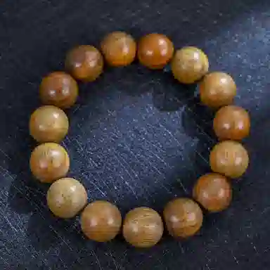 物㯖 国潮新中式文玩佛珠手链复古文艺民族风百搭纳福转运珠基础款单圈紫檀绿檀盘玩沉香木质念珠送礼盒 檀木 木作手串 男女同款情侣款