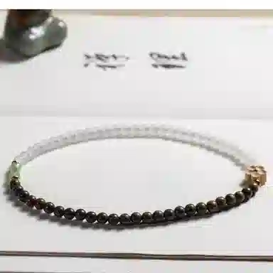 物㯖 国潮盘完绕指柔双圈文玩复古文艺佛珠念珠诸事顺遂八方来财寓意好必备#幸运配饰 阴沉木 木作手串 男女同款情侣款