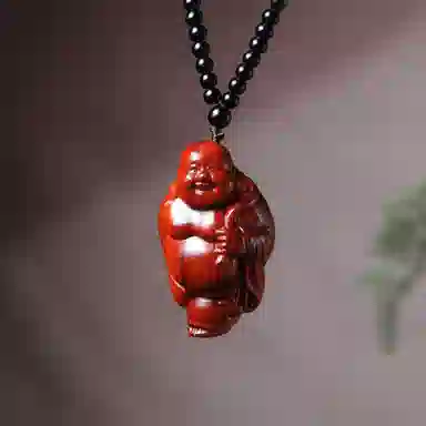 一念之间 物㯖 新中式国潮手工精雕盘玩挂件轻奢高级感车载挂饰随身把玩件招财进宝平安顺遂送礼盒#好运 檀木 木作把件 男女同款情侣款