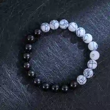 物㯖 新中式国潮原创小众设计考试考研考公上岸转运珠紫光檀招财纳福木质文玩佛珠手链檀木古风念珠饰品 黑檀 木作手串 男女同款情侣款