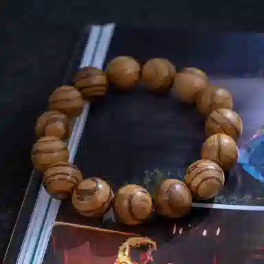 物㯖 国潮新中式文玩佛珠手链复古文艺民族风百搭纳福转运珠基础款单圈紫檀绿檀盘玩沉香木质念珠送礼盒 檀木 木作手串 男女同款情侣款