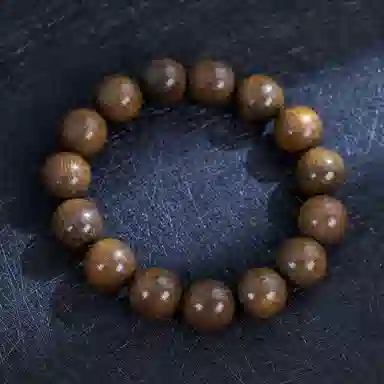 物㯖 国潮新中式文玩佛珠手链复古文艺民族风百搭纳福转运珠基础款单圈紫檀绿檀盘玩沉香木质念珠送礼盒 檀木 木作手串 男女同款情侣款