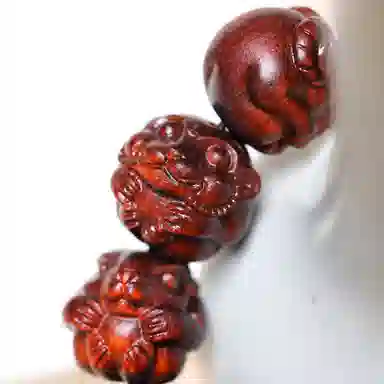 物㯖 复古新中式单圈文玩雕刻十二生肖吉祥如意家业兴旺招财纳福佛珠念珠送礼考试考公必过 紫檀属 手串 男女同款情侣款