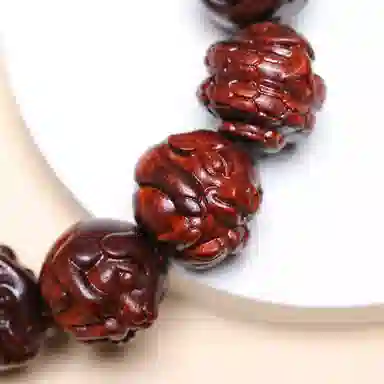 物㯖 复古新中式单圈文玩雕刻十二生肖吉祥如意家业兴旺招财纳福佛珠念珠送礼考试考公必过 紫檀属 手串 男女同款情侣款