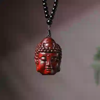 一念之间 物㯖 新中式国潮手工精雕盘玩挂件轻奢高级感车载挂饰随身把玩件招财进宝平安顺遂送礼盒#好运 檀木 木作把件 男女同款情侣款