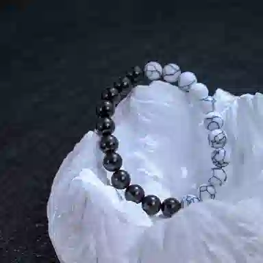 物㯖 新中式国潮原创小众设计考试考研考公上岸转运珠紫光檀招财纳福木质文玩佛珠手链檀木古风念珠饰品 黑檀 木作手串 男女同款情侣款