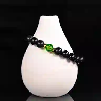 物㯖 五路财神财源滚滚多彩琉璃新中式国潮紫光檀诸事顺利招财进宝纳福转运珠百搭送礼平安好运檀木饰品 黑檀 木作手串 男女同款情侣款