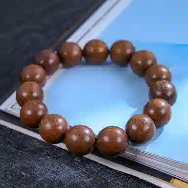 物㯖 国潮新中式文玩佛珠手链复古文艺民族风百搭纳福转运珠基础款单圈紫檀绿檀盘玩沉香木质念珠送礼盒 檀木 木作手串 男女同款情侣款