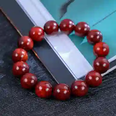 物㯖 国潮新中式文玩佛珠手链复古文艺民族风百搭纳福转运珠基础款单圈紫檀绿檀盘玩沉香木质念珠送礼盒 檀木 木作手串 男女同款情侣款