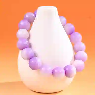 物㯖 国潮雕刻六字真言浅紫冰飘花佛珠招财纳福考试考研上岸绕指柔文艺民族风转运手持 好运 白玉菩提 手串 男女同款情侣款