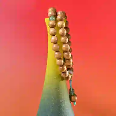 物㯖 八方来财诸事顺遂平安喜乐招财进宝国潮中式双圈文玩手链轻奢简约佛珠念珠考试上岸送礼盒#好运 奶香木 手串 男女同款情侣款